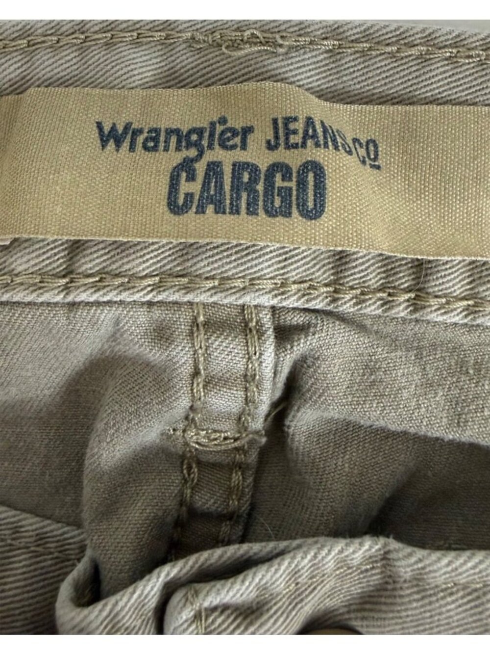 Wrangler Mens Khaki Cargo Pants 100% Cotton Durable Workwear Mens 36 X 32 - Picture 4 of 5